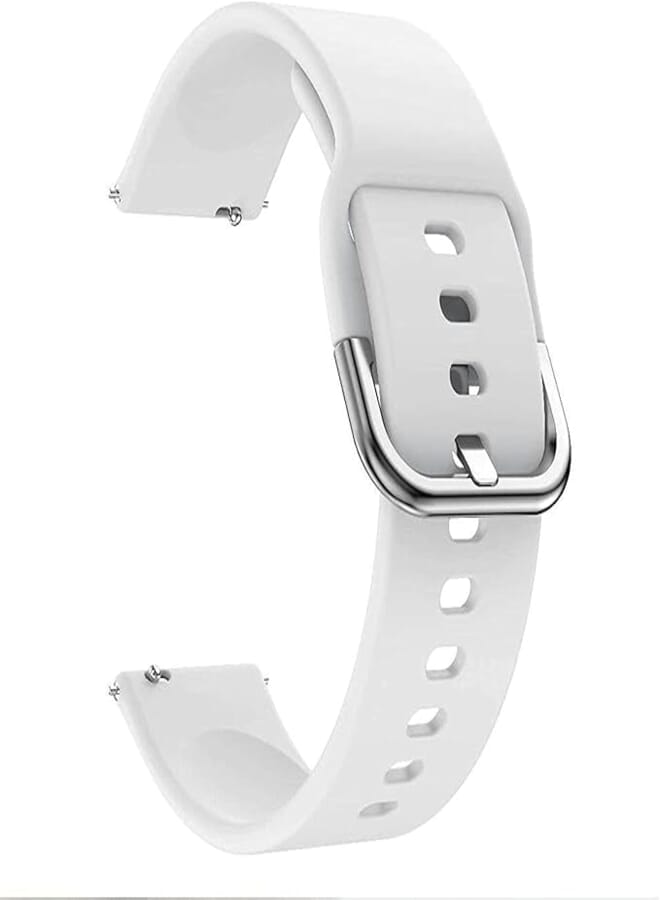 Liger Silicone Watch Bracelet From Liger Compatible for Samsung Active 2 and 42 mm White Color